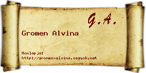 Gromen Alvina névjegykártya